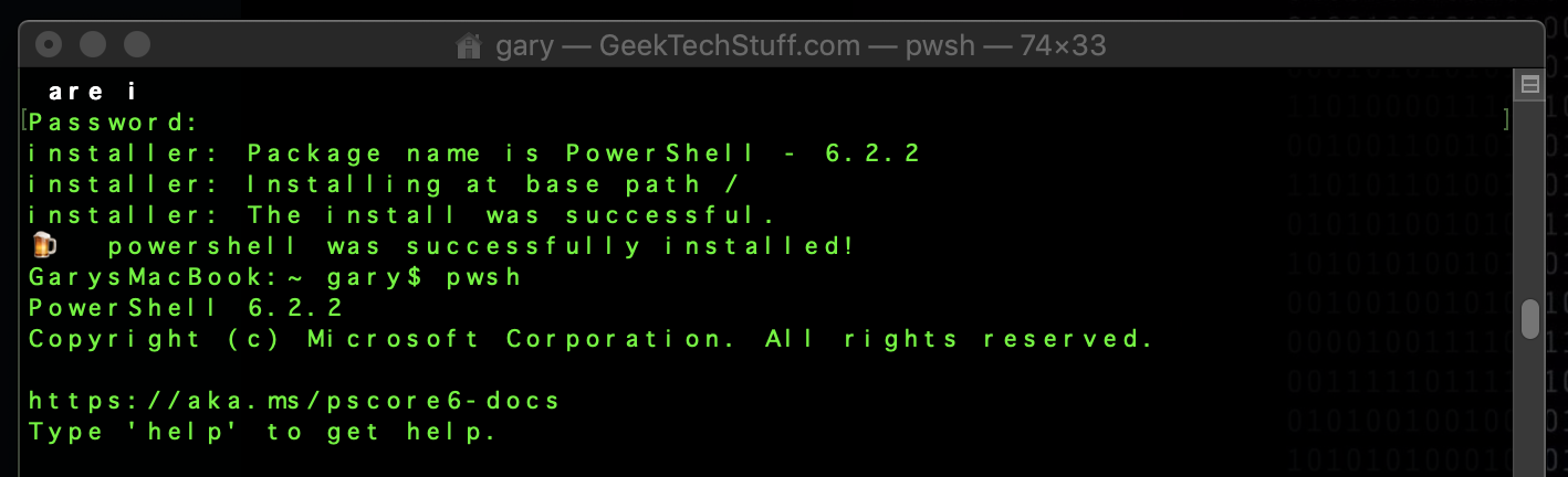 powershell install for mac